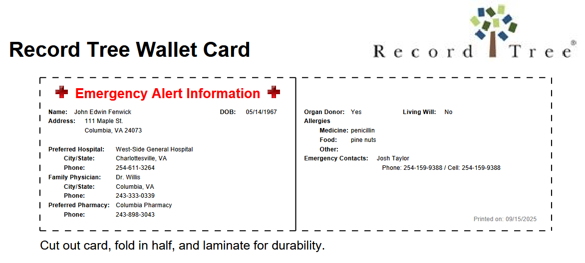 Emergency Disaster Preparedness – Record Tree® Emergency Records Software